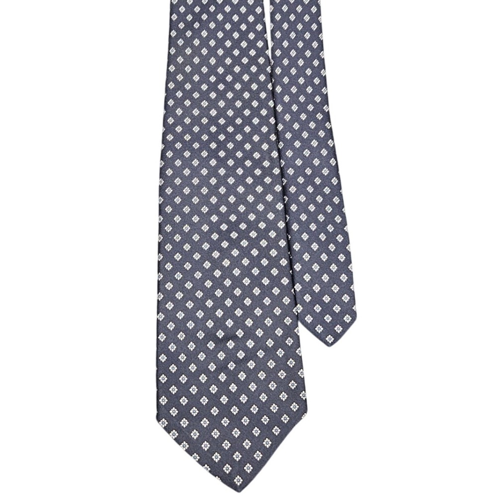 Brooks Brothers Silk Tie Navy Blue Floral Made in USA Office‎ Career Business